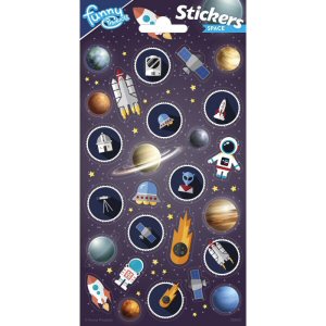 Space Party Stickers