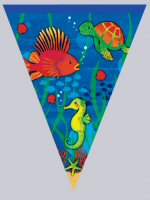 Underwater Friends Party Flag Banner