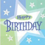Birthday Shimmer Party Supplies Blue