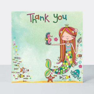Mermaid Party Thank You Cards by Rachel Ellen Mermaid Party Thank You Cards by Rachel Ellen