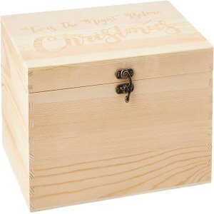 Ginger Ray Wooden Christmas Eve Engraved Box Keepsake Present Ginger Ray Wooden Christmas Eve Engraved Box Keepsake Present