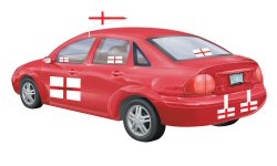 St Georges Car Art Decoration Kit