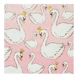 We heart Swans Cocktail Napkins