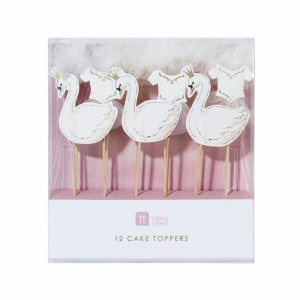 We Heart Swans Cake Toppers