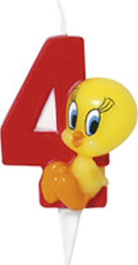 Tweety Pie Party Number Cake Candle