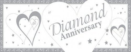 Plastic Diamond Happy Anniversary Giant banner Plastic Diamond Happy Anniversary Giant banner