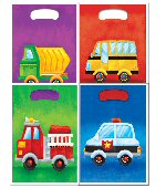 Vehicles And Wheels Plastic Party Loot Bags Vehicles And Wheels Plastic Party Loot Bags