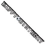 Football Party Happy Birthday Banner