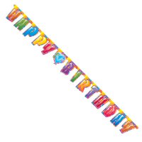 Happy Birthday Balloon Party Banner