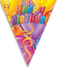 Happy Birthday Balloon Party Flag Banner