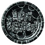 Glitz Party Black Prismatic Party Plates
