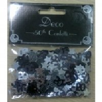 Black and silver 50 Confetti 