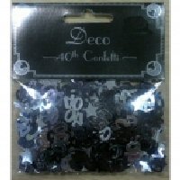 Black and silver 40 Confetti 