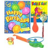 Filled boys party bag