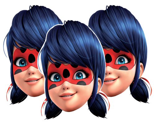 Miraculous Lady Bug Party Cardboard Face Masks Miraculous Lady Bug Party Cardboard Face Masks