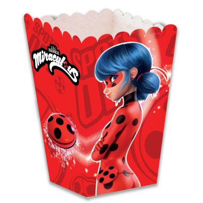 Miraculous Lady Bug Party Popcorn Boxes Miraculous Lady Bug Party Popcorn Boxes