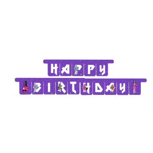 New Monster High Party Happy Birthday Banner New Monster High Party Happy Birthday Banner
