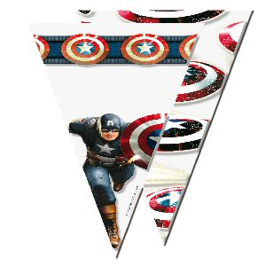 Captain America Party Cellophane Cone Bags