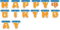 Clown Fish Nemo Party Happy Birthday Banner Clown Fish Nemo Party Happy Birthday Banner