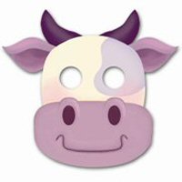 Cow Cardboard Face Masks