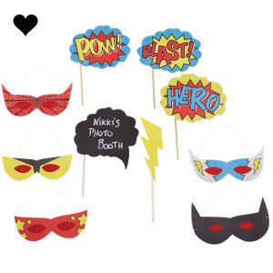 Party Art Party Superhero Photobooth Props Party Art Party Superhero Photobooth Props