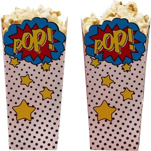 Pop Art Superhero Party Comic Popcorn Boxes Pop Art Superhero Party Comic Popcorn Boxes