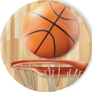 Basketball party plates