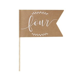 Rustic Country Table Number Flags