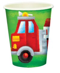 Fire Engine Party Paper Cups Fire Engine Party Paper Cups