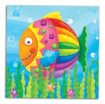 Rainbow Fish Party Paper Napkins