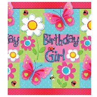 Garden Girl Party Paper Tablecover