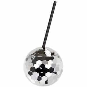 Disco Ball Cup with Straw