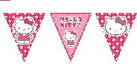 Hello Kitty Party banner bunting GP Hello Kitty Party banner bunting GP