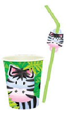 Jungle Safari Party Drinking Straws Jungle Safari Party Drinking Straws