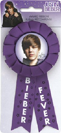 Justin Bieber Party Award Ribbon