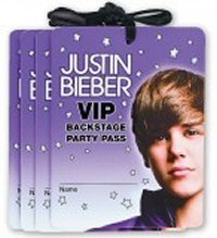 Justin Bieber Party VIP Pass