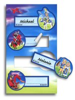 Knights of the Round Party Name Tag Stickers