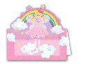 Rainbow Princess Party Place Cards
