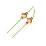 Monkey Party Drinking Straws