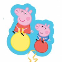 Peppa Pig and George Shaped Foil Balloon 