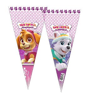 Paw Patrol Pink Party Cellophane Cone Bags