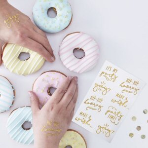 Gold Foiled Temporary Tattoos Pick and Mix