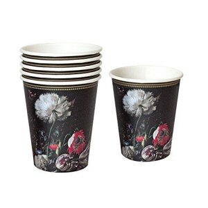 Black Party Porcelain Baroque Party Cups