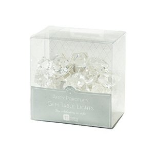 Party Porcelain Silver White Gem Table Lights Party Porcelain Silver White Gem Table Lights