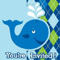 Ocean Preppy Boy Party Birthday Invitations