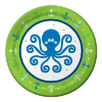 Ocean Preppy Boy Octopus Party Plates