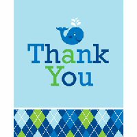 Ocean Preppy Boy Party Thank You Cards