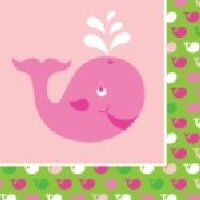 Ocean Preppy Girl Paper Party Napkins