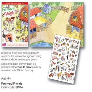 Farmyard friends rub down transfers