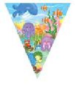 Sealife Party Plastic Flag Bunting